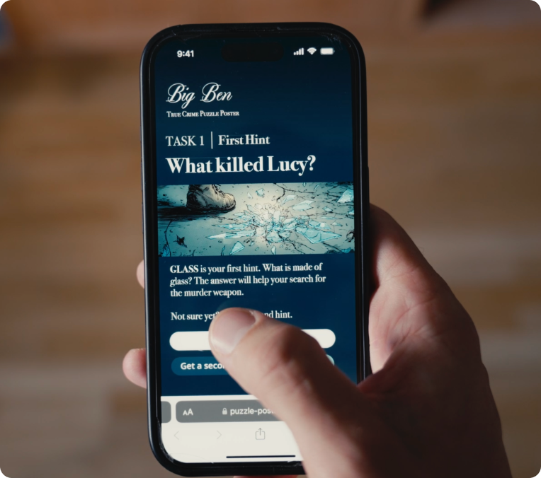 Danish Version | Puzzle Poster - The BigBen Case